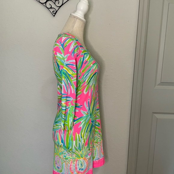Lilly Pulitzer Beacon Dress Tiki Pink Royal Lime - Picture 8 of 13